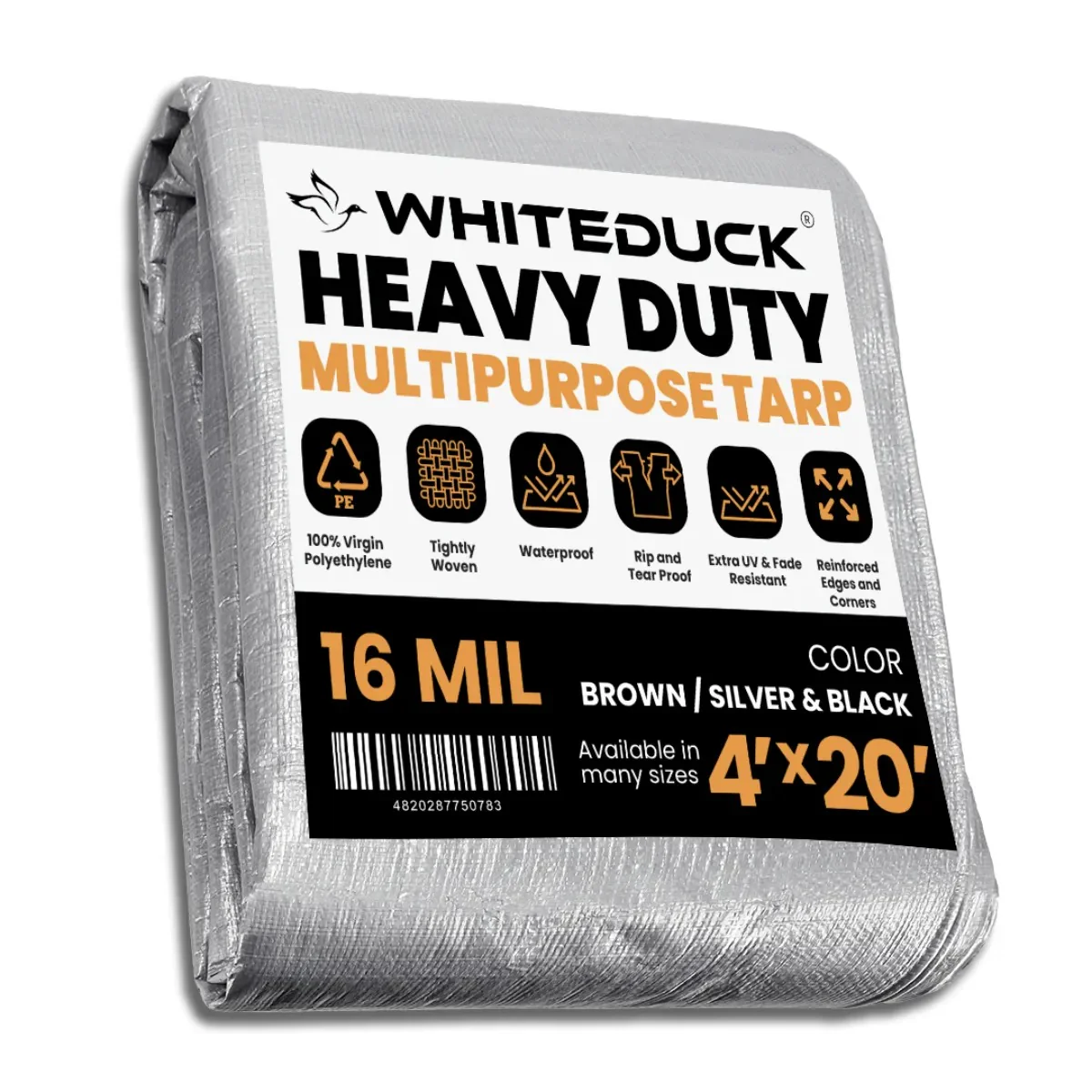 4' x 20' Super Heavy Duty Poly Tarp - Image 8
