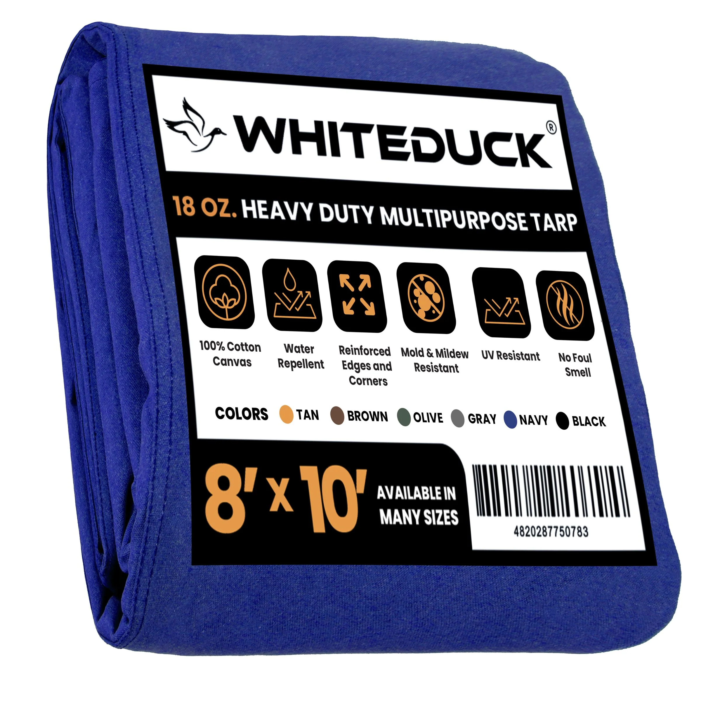 8' x 10' Canvas Tarp – 100% Cotton, 18 oz Heavy-Duty - Image 18