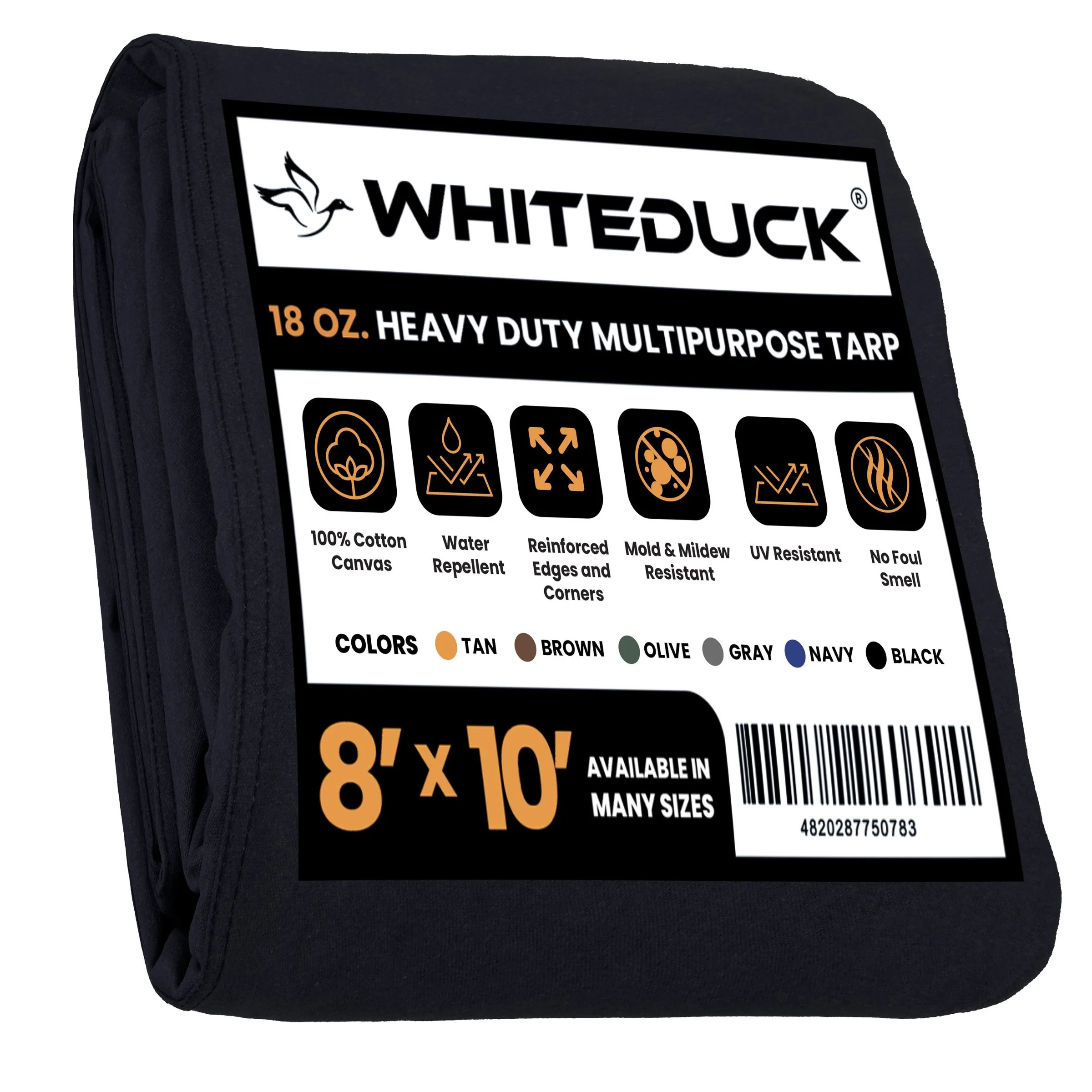 8' x 10' Canvas Tarp – 100% Cotton, 18 oz Heavy-Duty - Image 22