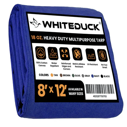 8' x 12' Canvas Tarp – 100% Cotton, 18 oz Heavy-Duty - Image 31