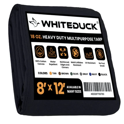 8' x 12' Canvas Tarp – 100% Cotton, 18 oz Heavy-Duty - Image 32