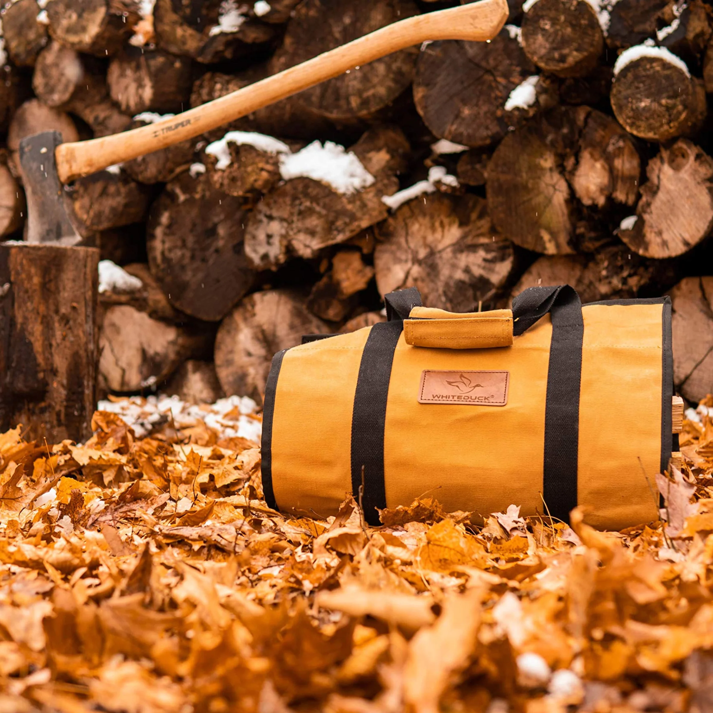 Diamond Shape Canvas Firewood Log Carriers - Image 24