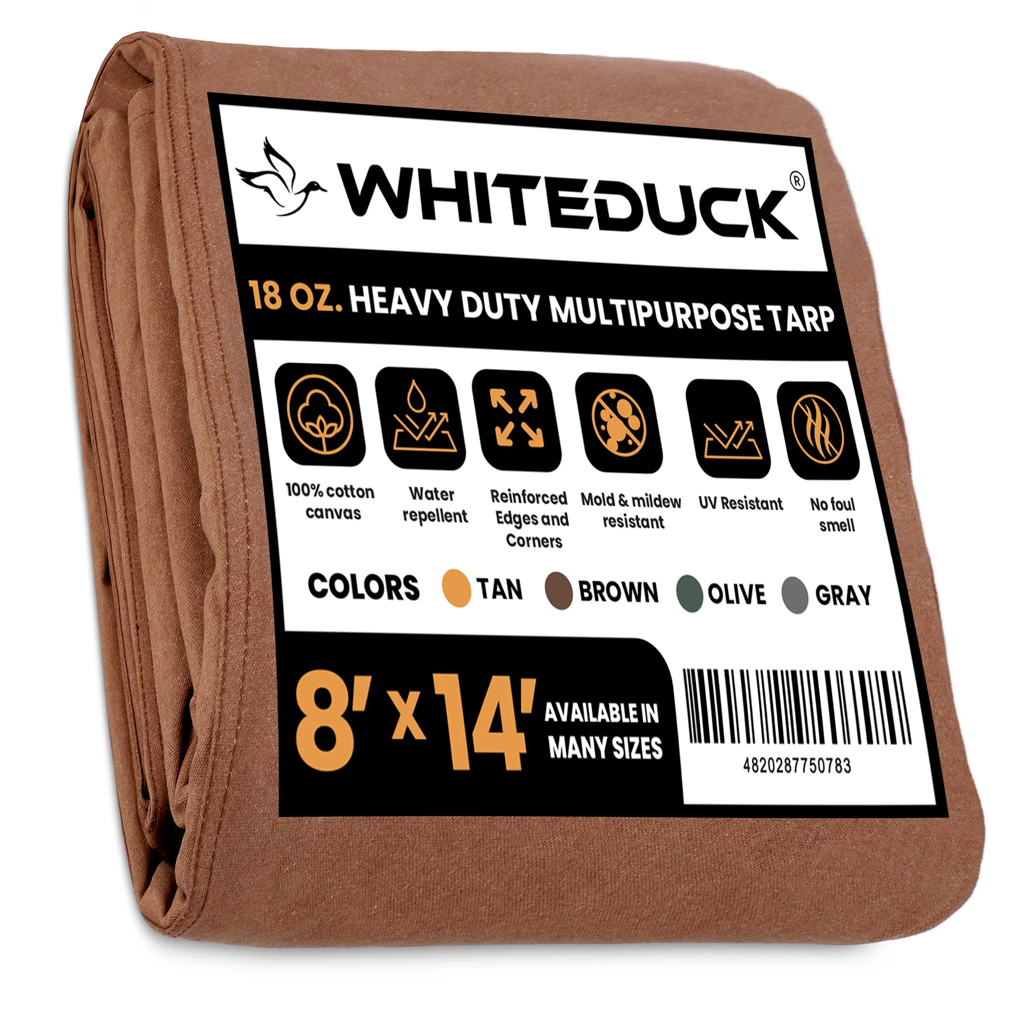 8' x 14' Canvas Tarp – 100% Cotton, 18 oz Heavy-Duty - Image 6