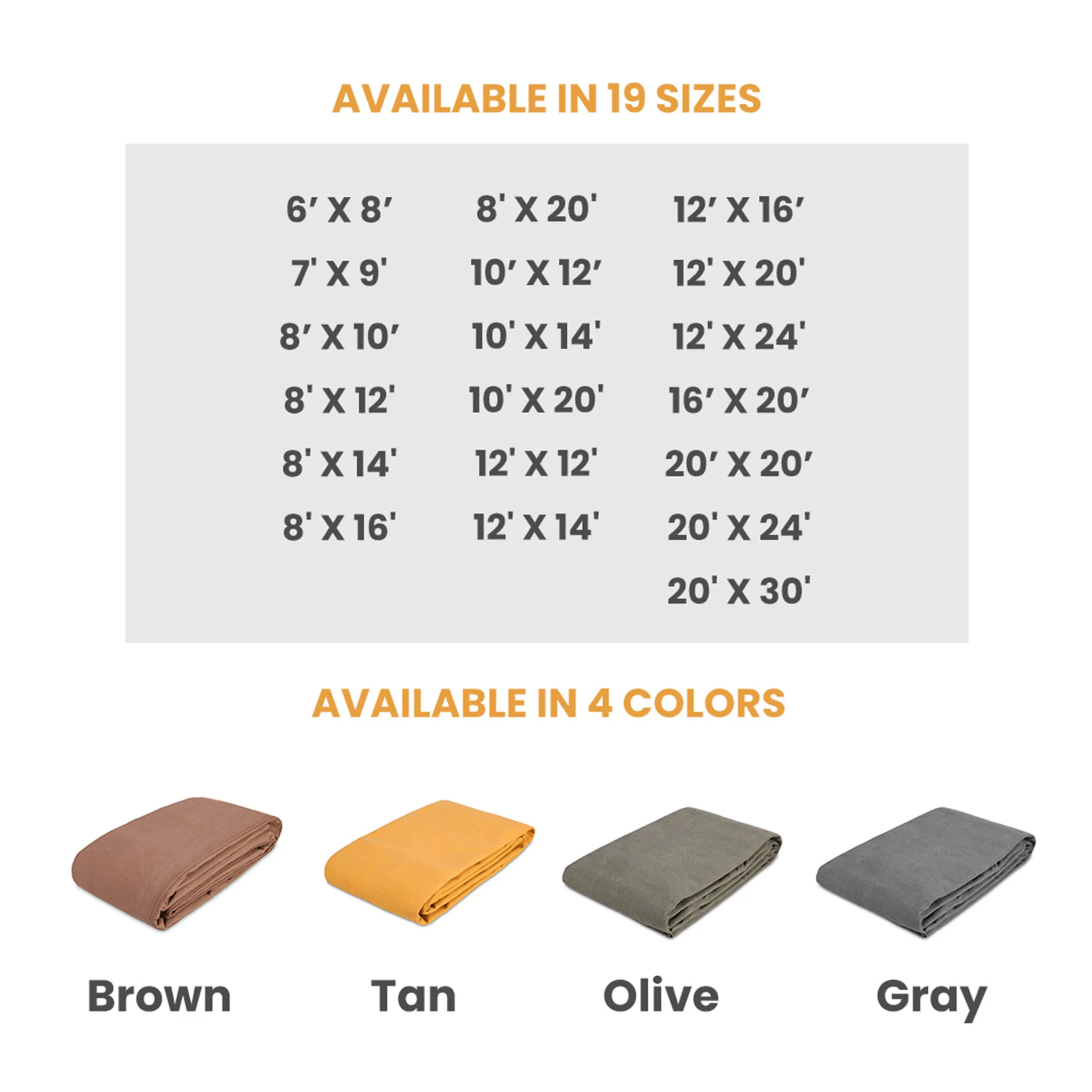 7' x 9' Canvas Tarp – 100% Cotton, 18 oz Heavy-Duty - Image 20