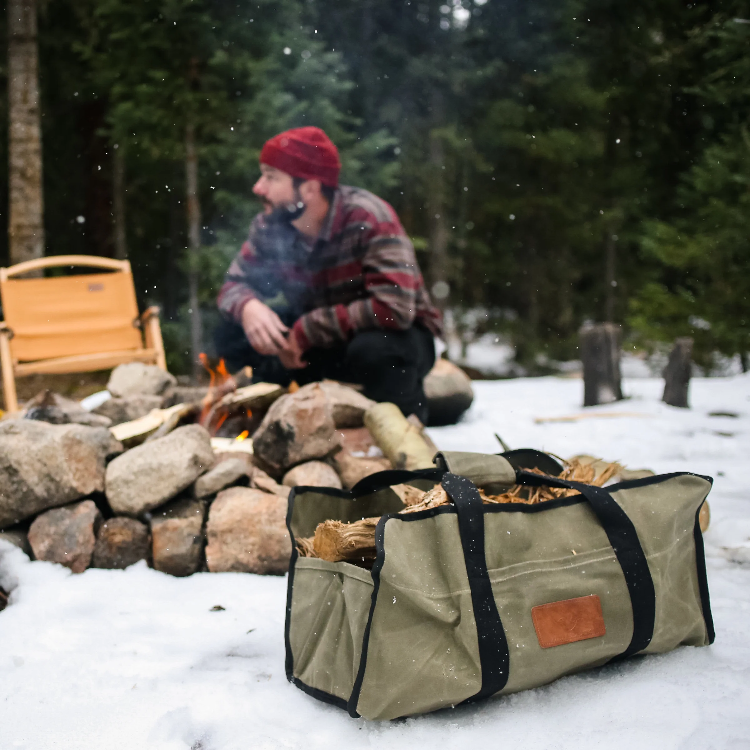 Rectangle Canvas Firewood Log Carriers - Image 10